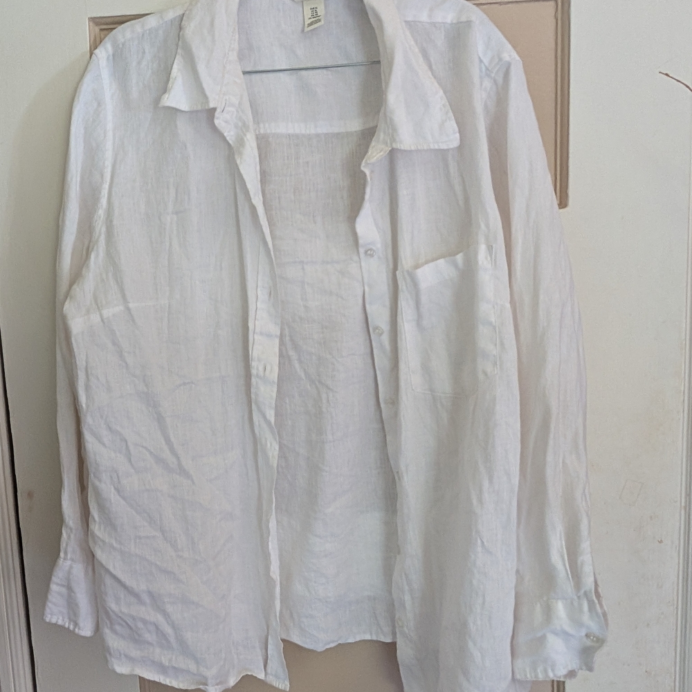 H&M White Button Down Shirt